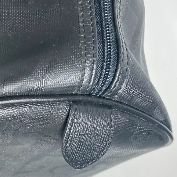 Dior vintage Trotter Hand Bag Tote Bag Duffle Bag Leather/PVC Black - Picture 4 of 13